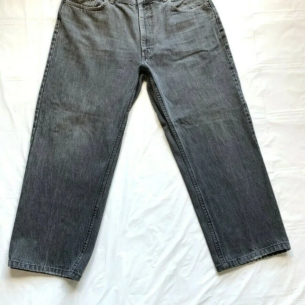 Vintage Polo Ralph Lauren Jeans Mens 38x30 (38x28) USA Made‎ Loose Black Denim